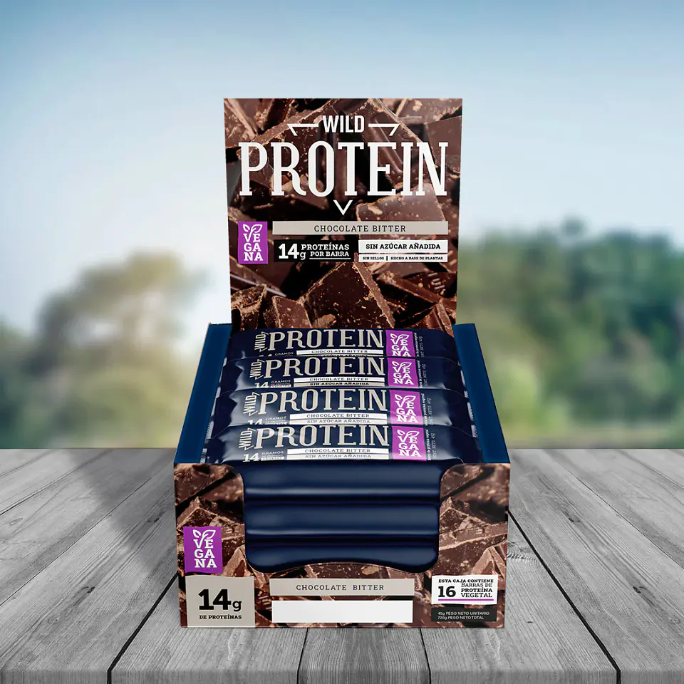 Wild Protein Chocolate Bitter 16 unidades 1