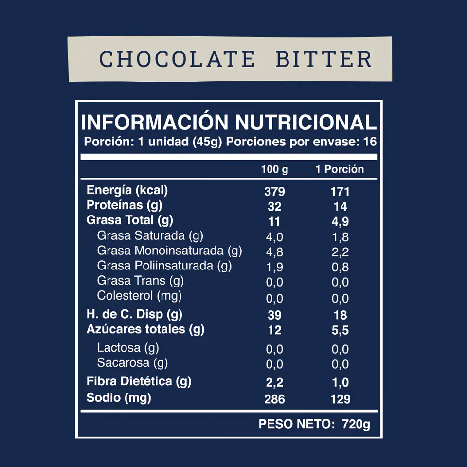 Wild Protein Chocolate Bitter 16 unidades 3