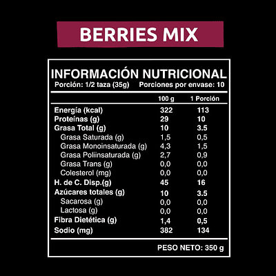 Granola Wild Protein Berries 350 grs