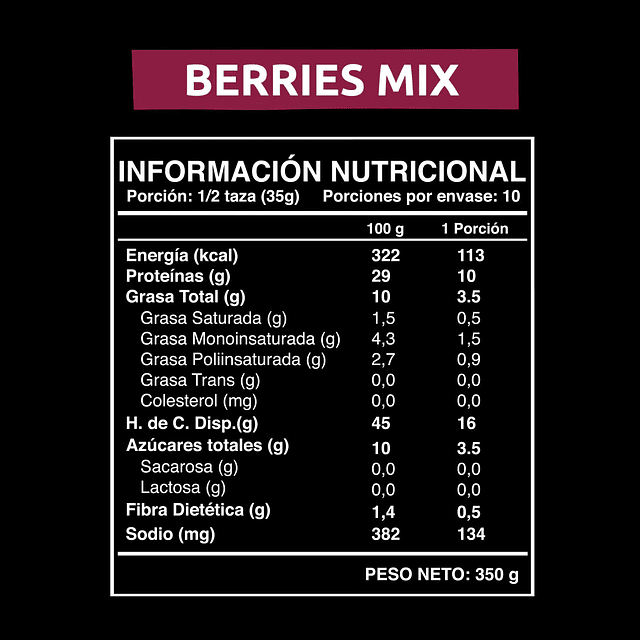 Granola Wild Protein Berries 350 grs
