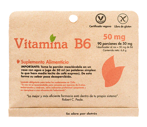 Vitamina B6 Dulzura Natural 90 porciones de 50 mg