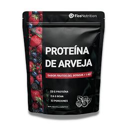 Proteína de Arvejas Sabor Frutos del Bosque 1 kg - 30 porciones FicoNutrition