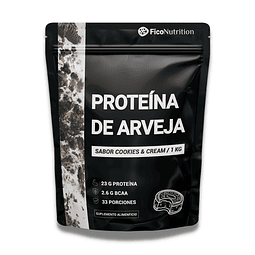 Proteína de Arvejas Sabor Cookies and Cream 1 kg - 30 porciones FicoNutrition