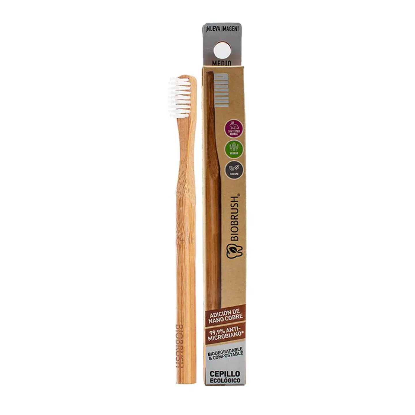 Cepillo de Dientes BioBrush Bambú Adulto - Medio 1