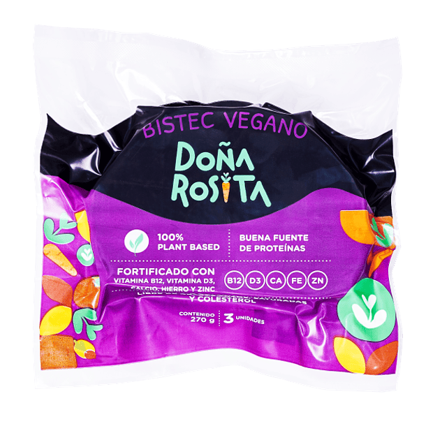 Bistec Vegetal Doña Rosita 270g - 3 un