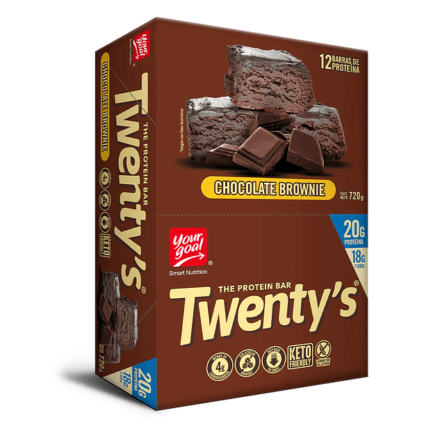 Barra de Proteína (contiene leche) Twentys Chocolate Brownie 12 un