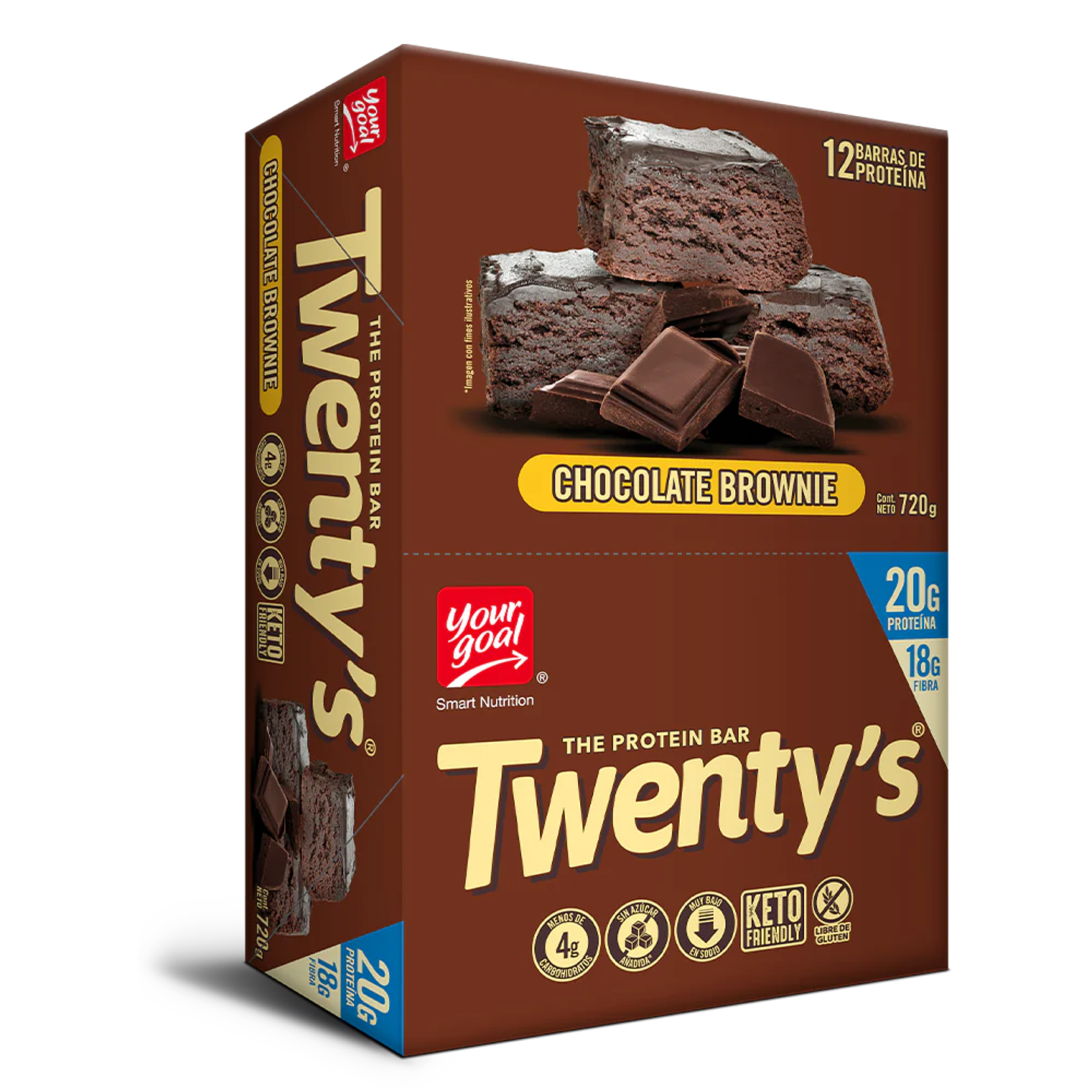 Barra de Proteína (contiene leche) Twentys Chocolate Brownie 12 un 1