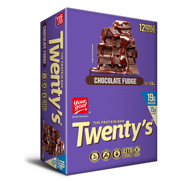 Barra de Proteína (contiene leche) Twentys Chocolate Fudge 12 un