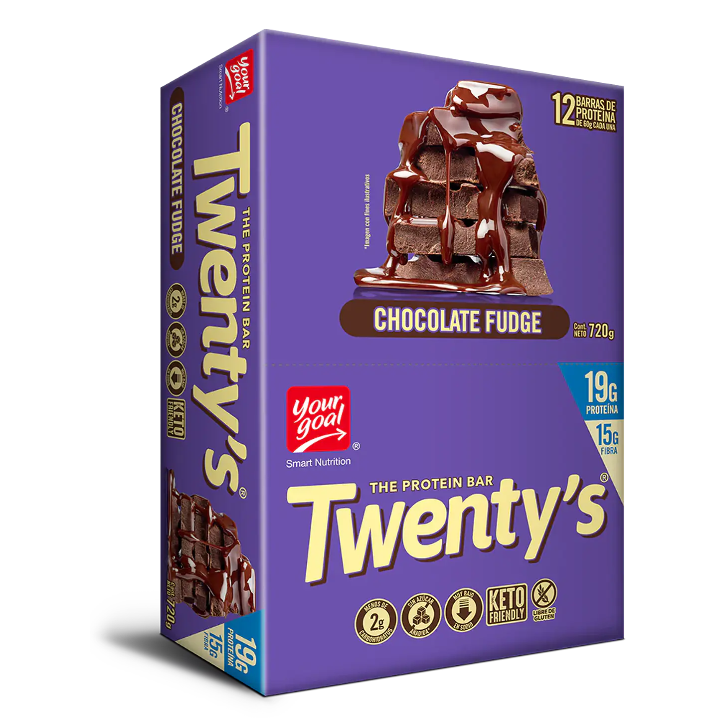 Barra de Proteína (contiene leche) Twentys Chocolate Fudge 12 un 1