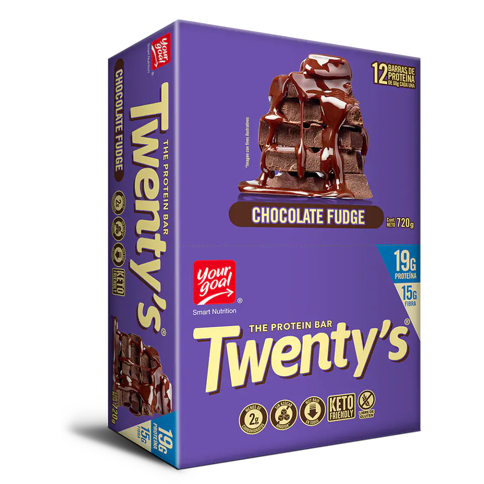 Barra de Proteína (contiene leche) Twentys Chocolate Fudge 12 un 1