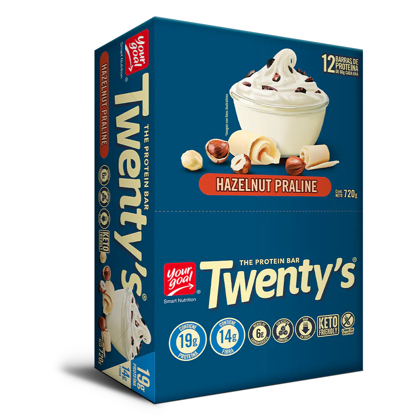 Barra de Proteína (contiene leche) Twentys Hazelnut Praline 12 un 1