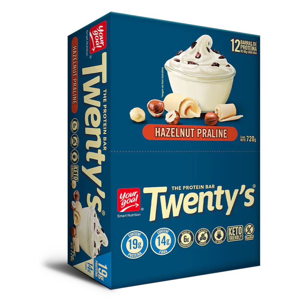 Barra de Proteína (contiene leche) Twentys Hazelnut Praline 12 un 1