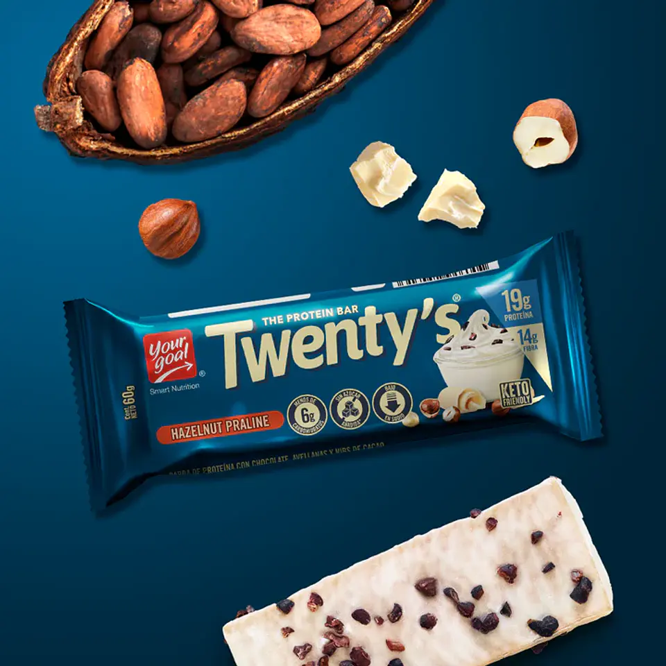 Barra de Proteína (contiene leche) Twentys Hazelnut Praline 12 un 4