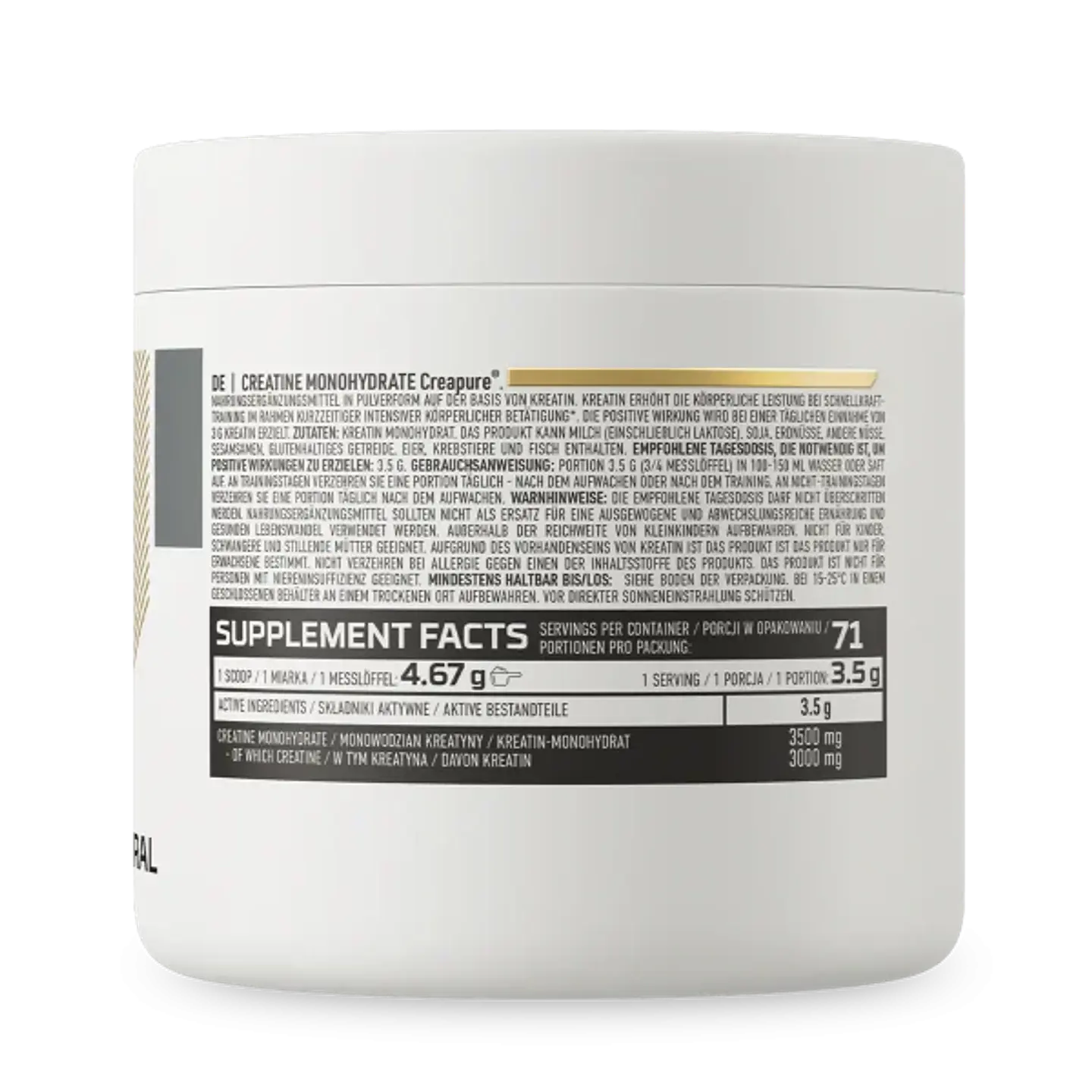 Creatina Monohidratada Creapure Ostrovit 250g - 50 porciones 3