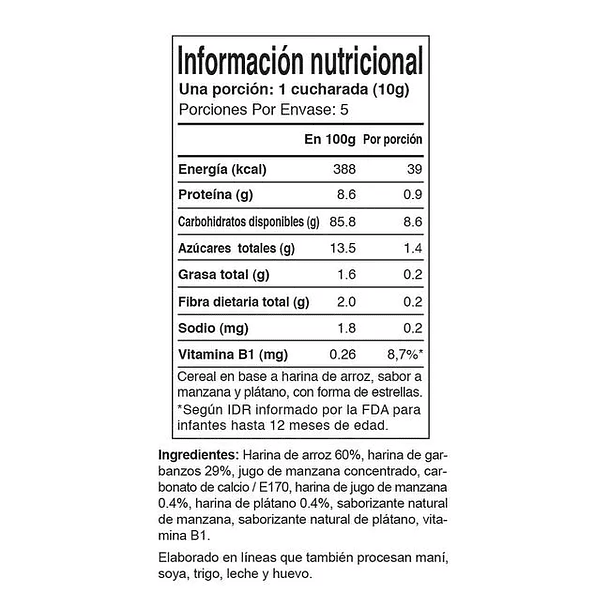 Cereal de Arroz Baby Mum Mum Manzana Platano 50g 2