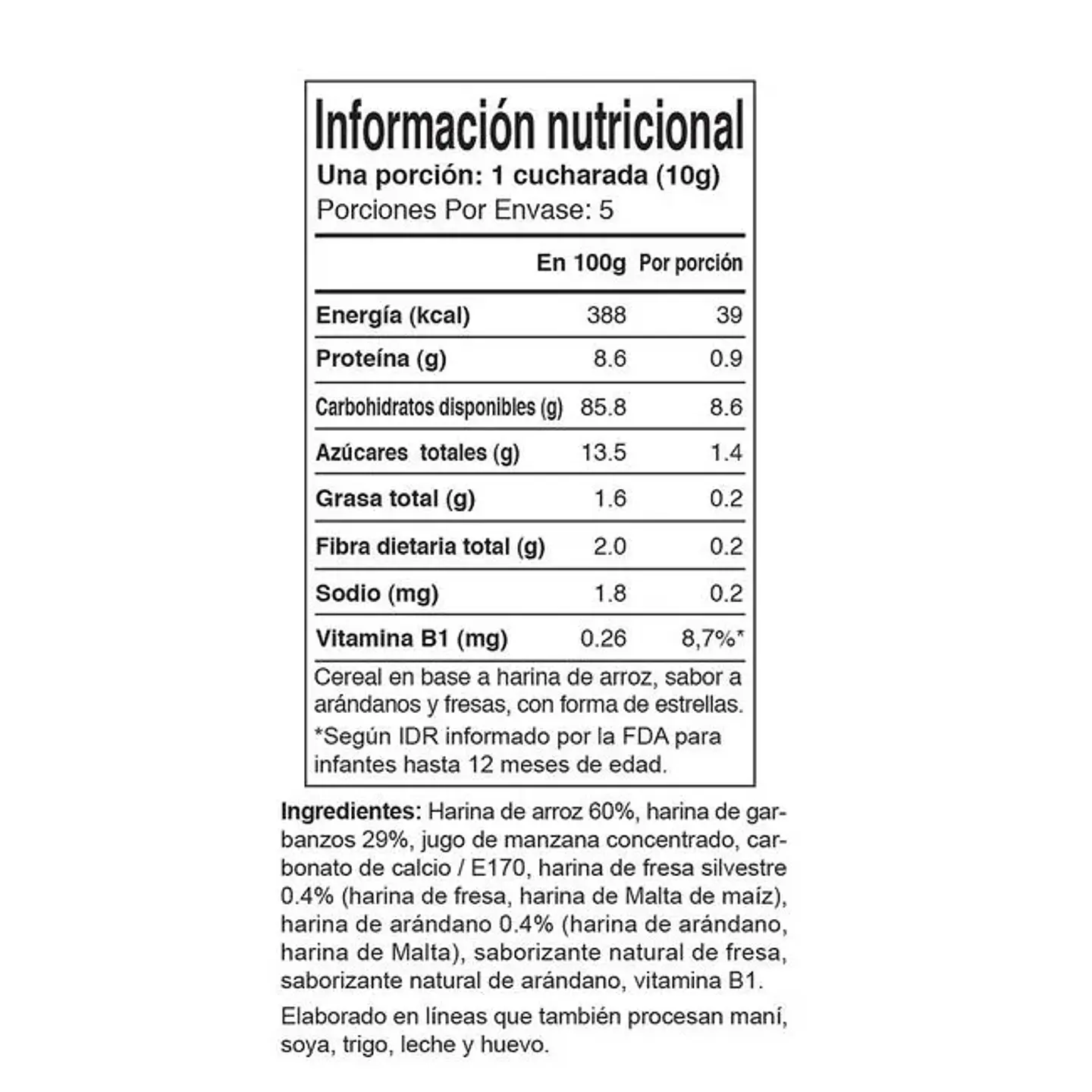 Cereal de Arroz Baby Mum Mum Frutilla Arándano 50g 2