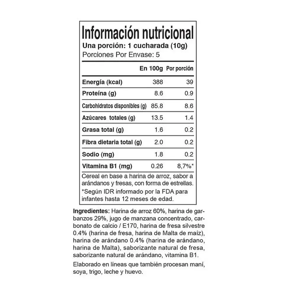 Cereal de Arroz Baby Mum Mum Frutilla Arándano 50g 2