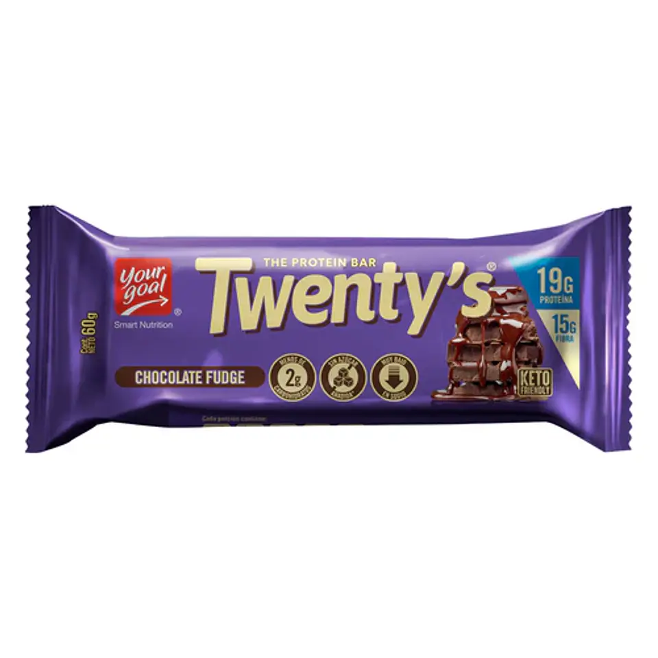 Barra de Proteína Twentys Chocolate Fudge 60g 1