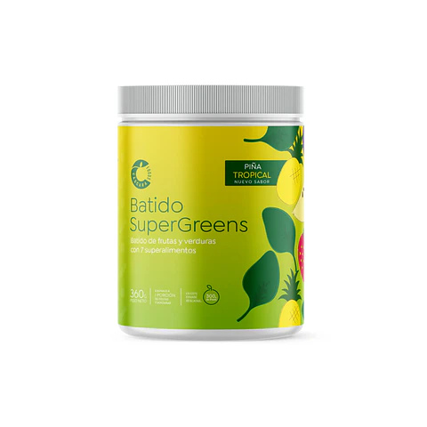 Batido SuperGreens Cáscara Foods Sabor Piña 360g - 30 días
