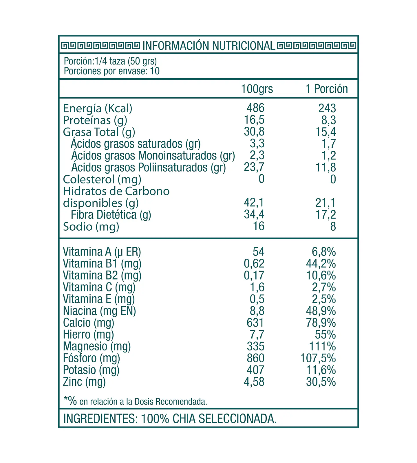 Chia Sin Gluten 500g Ambrosía 2
