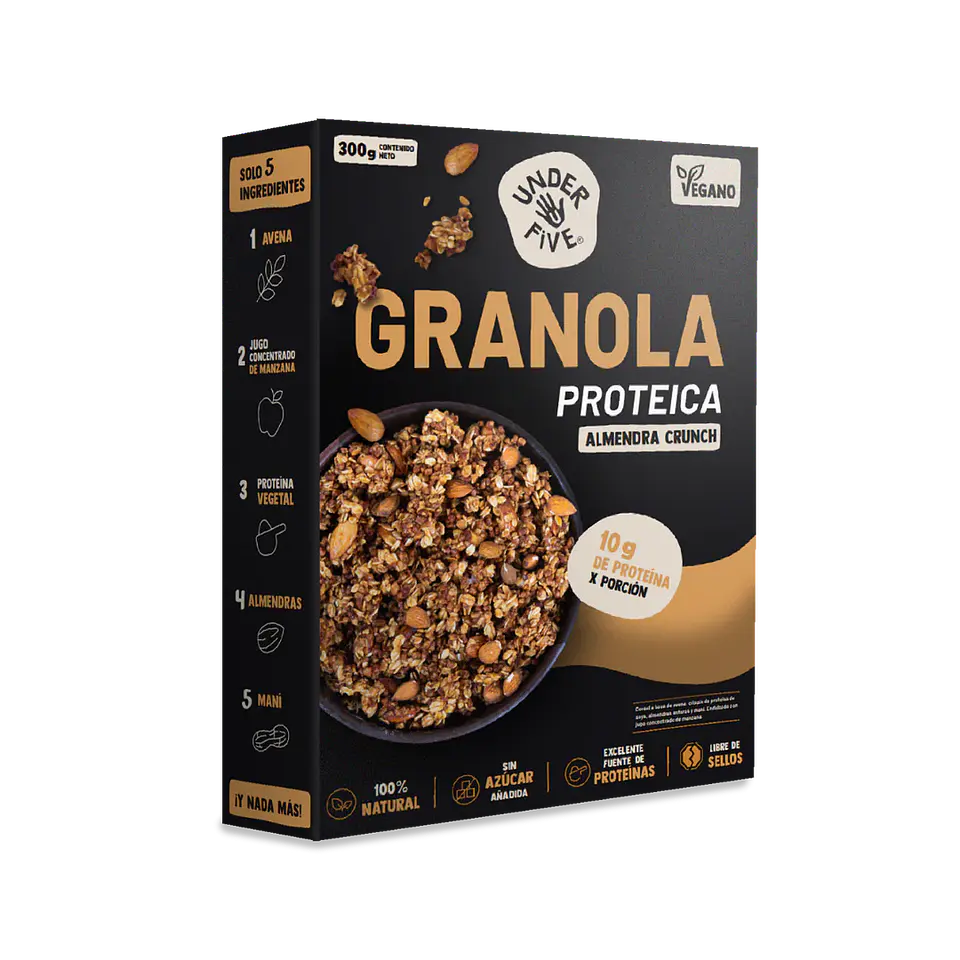 Granola Proteíca Almendra Crunch Under Five 300g 1