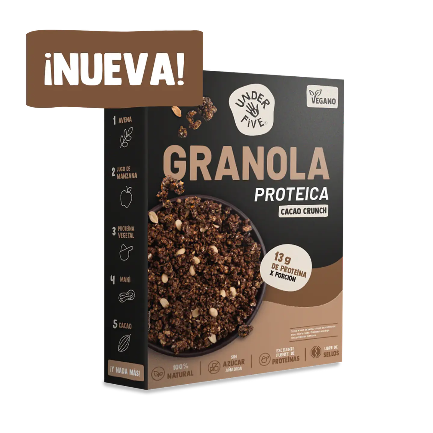 Granola Proteíca Cacao Crunch Under Five 300g 1