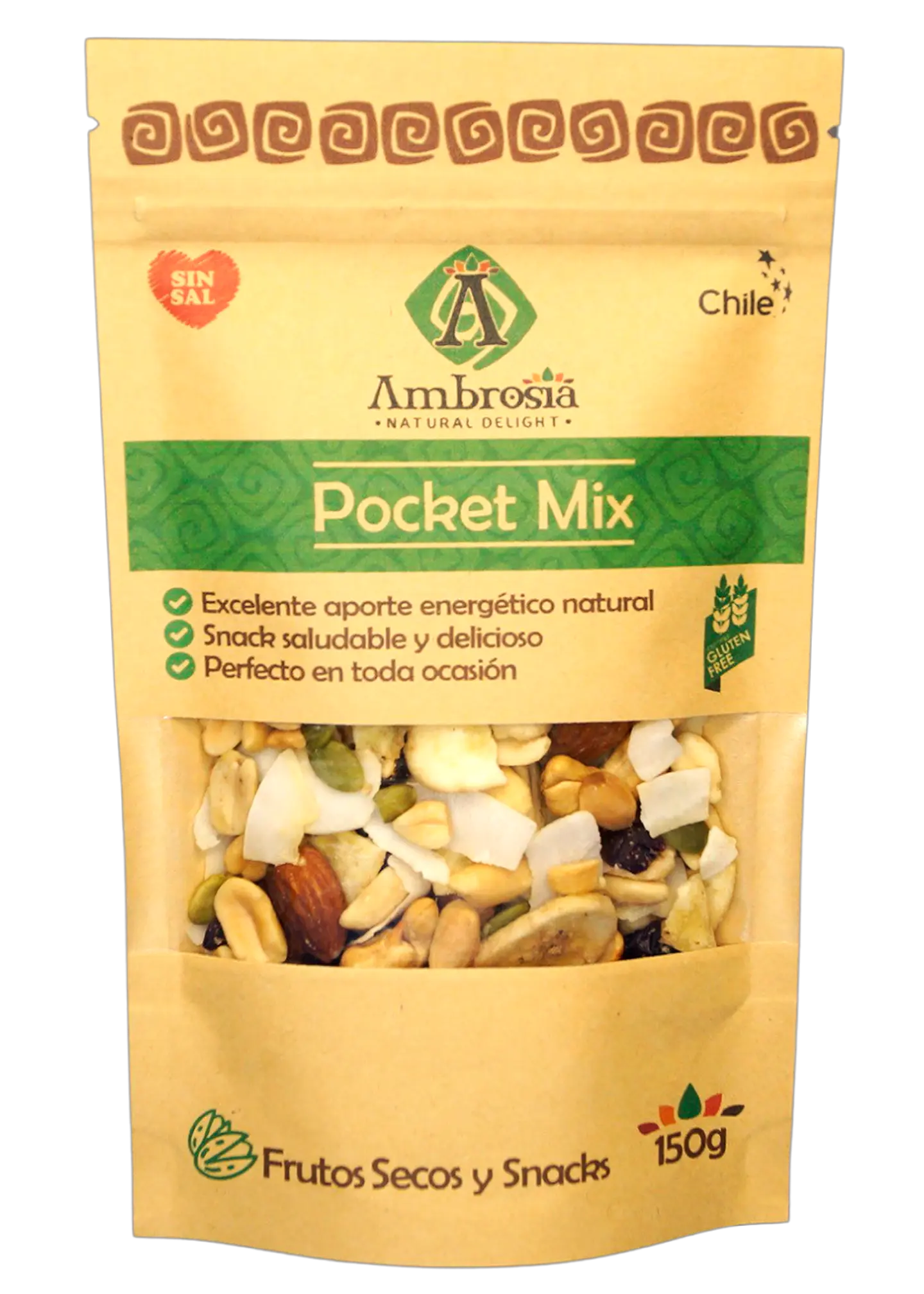 Pocket Mix S/Sal Sin Gluten Ambrosía 150g 1