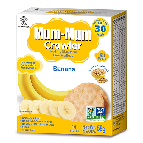 Galletas de Arroz Bebé Crawler Mum Mum Banana 58g