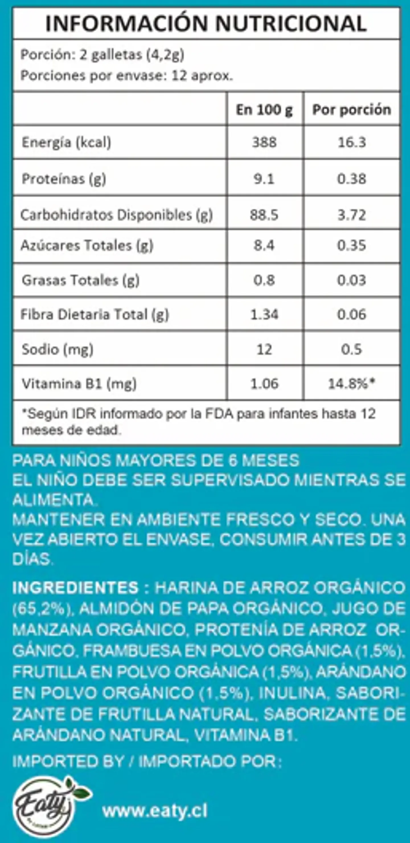 Galletas de Arroz Baby Mum-Mum Super Bayas 50g 12 un 3