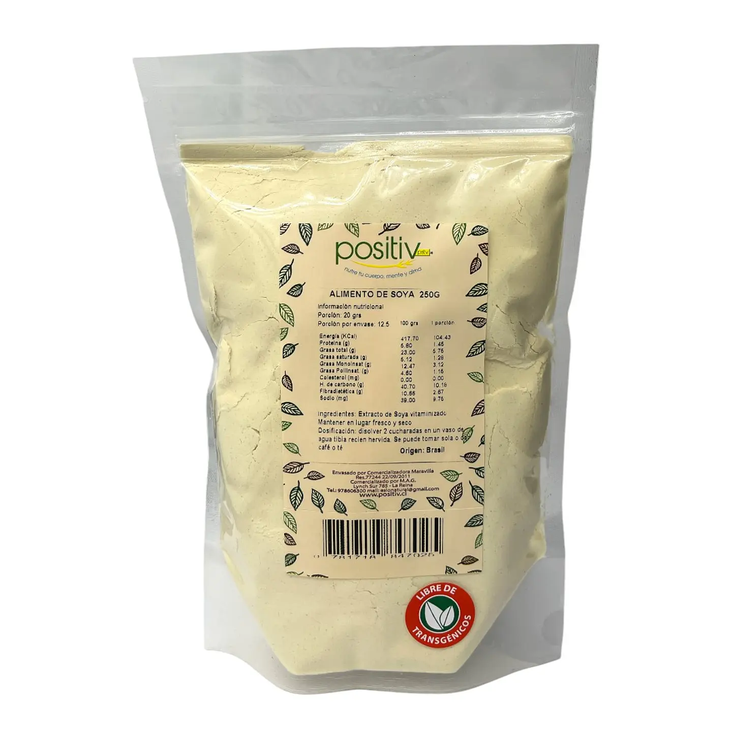 Bebida Vegetal de Soya en Polvo No Transgénica 500g Positiv 1