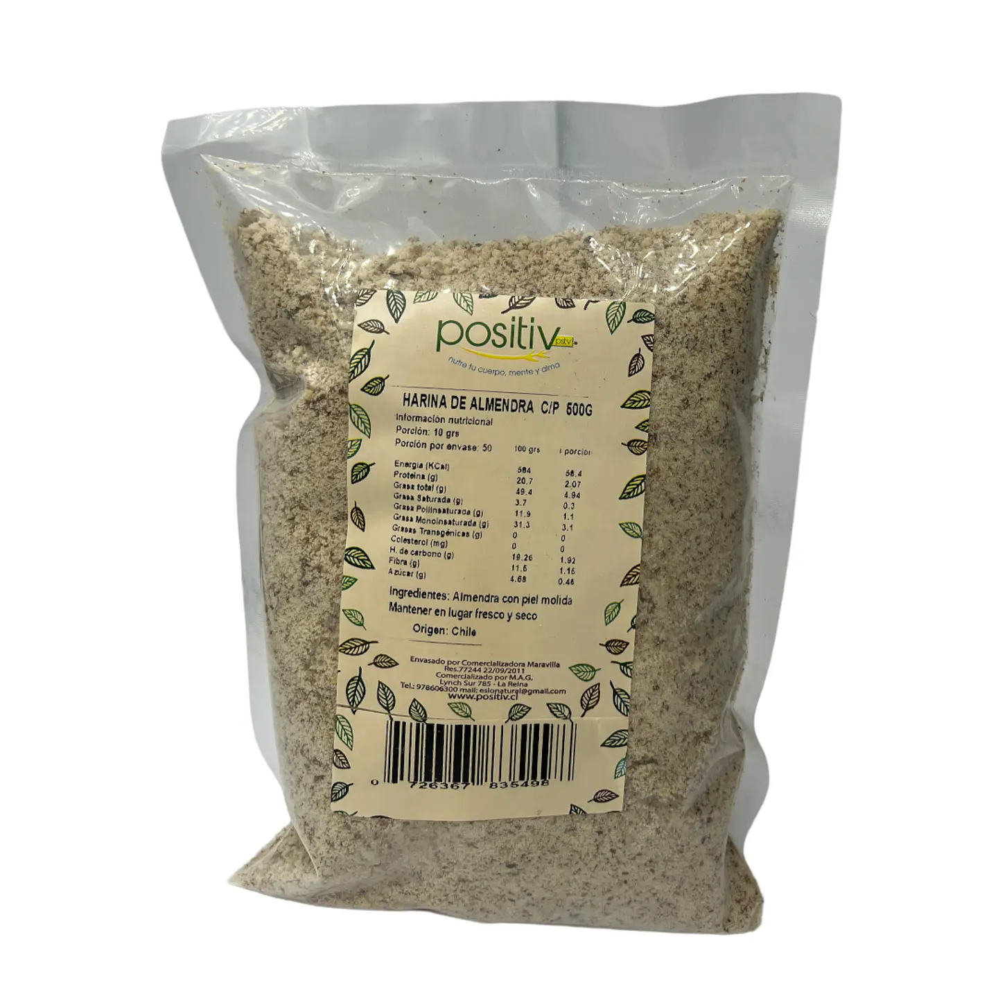 Harina de Almendras sin Piel 500g Positiv 1