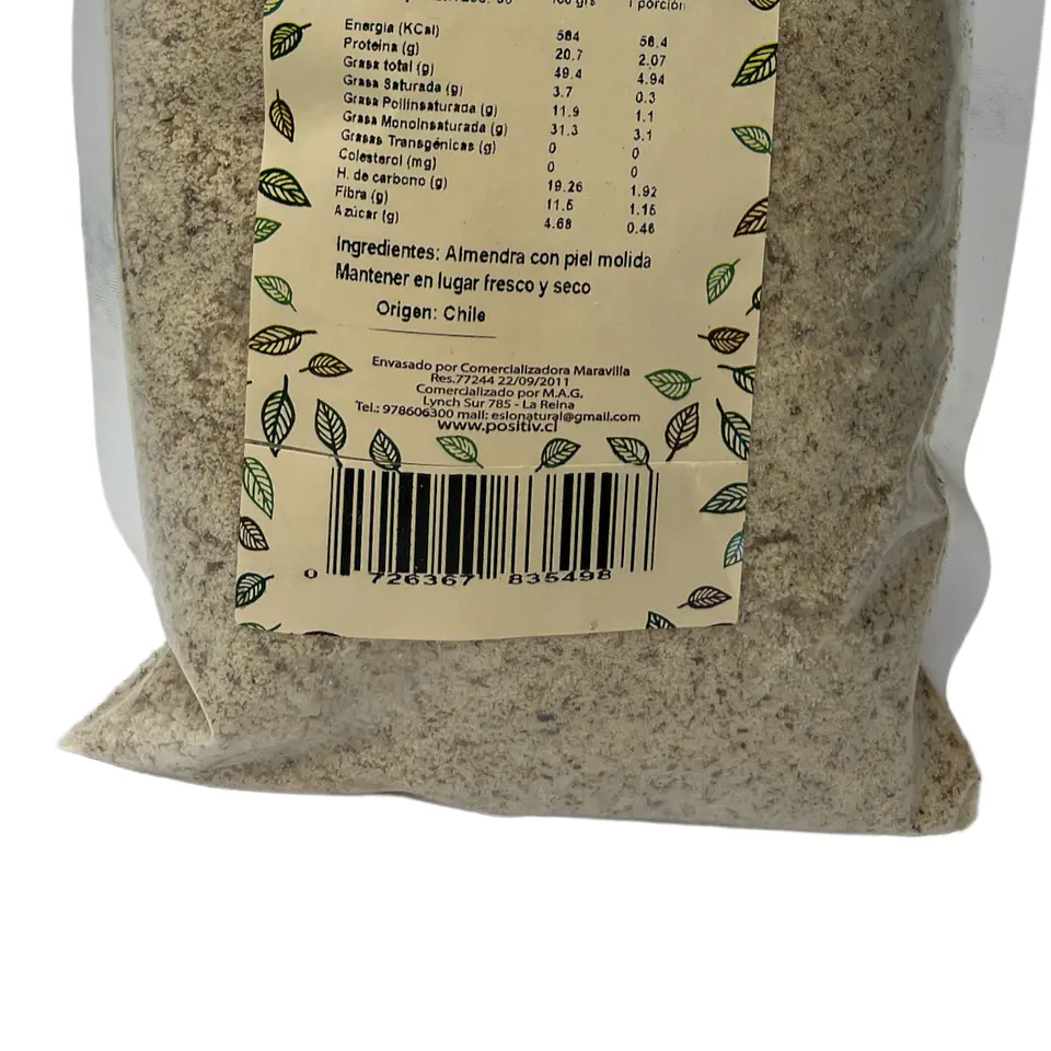 Harina de Almendras sin Piel 500g Positiv 3