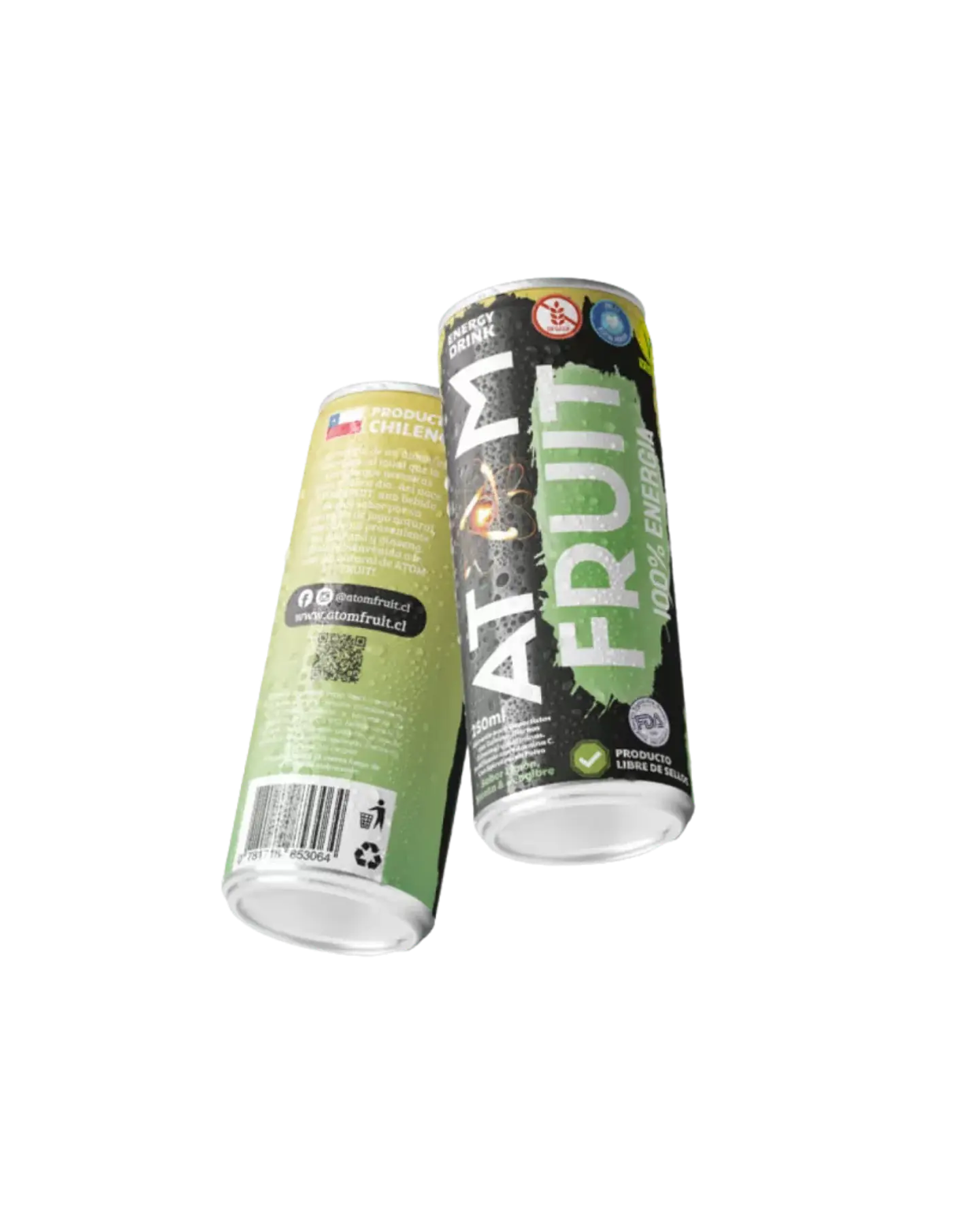 Bebida Energética Atom Fruit Limón 250 ml 2