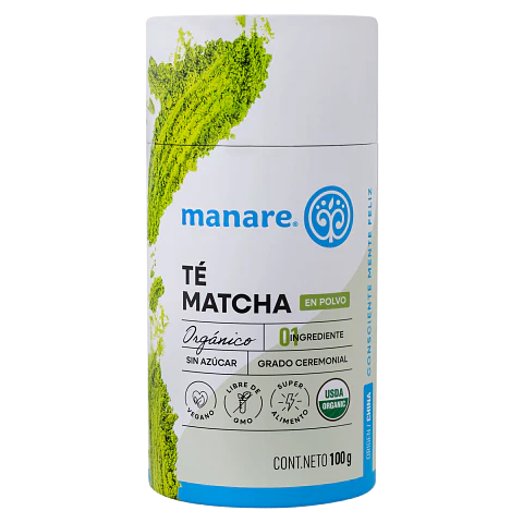 Te Matcha Orgánico en polvo 100g Manare