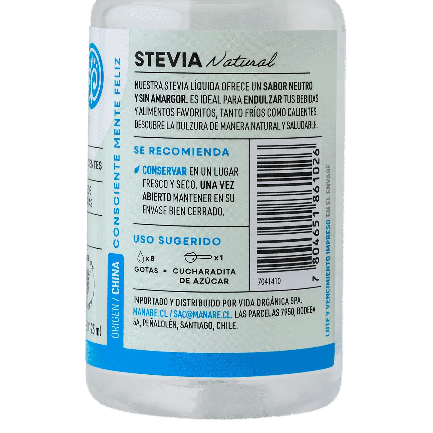 Stevia líquida 125ml Manare 2