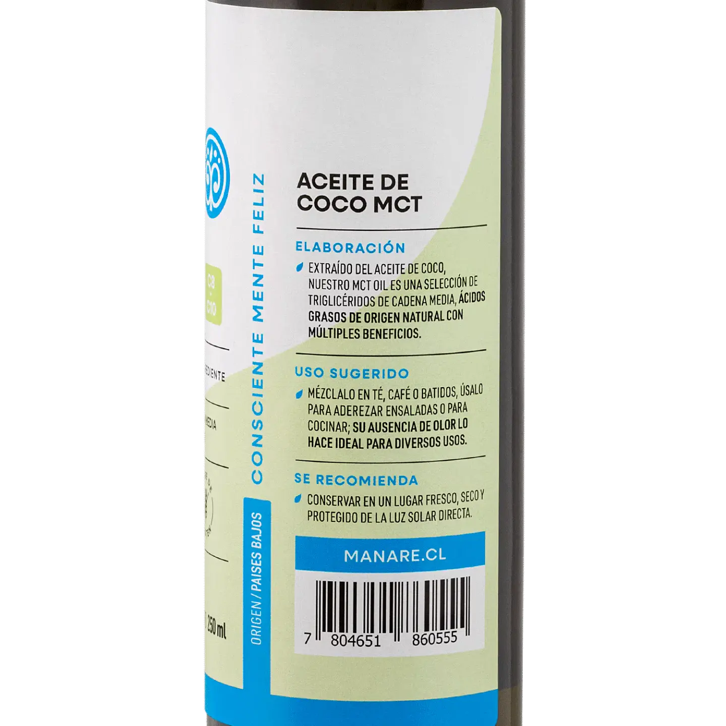 Aceite de Coco Mct 250ml Manare 3