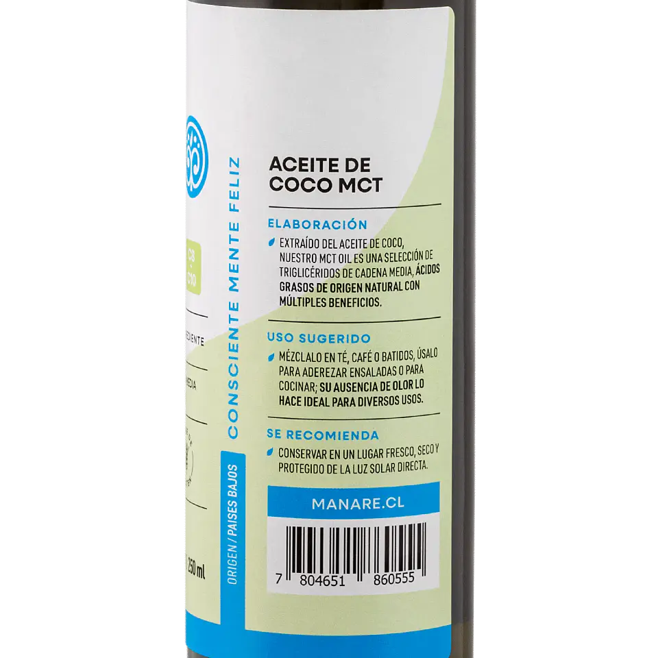 Aceite de Coco Mct 250ml Manare 3