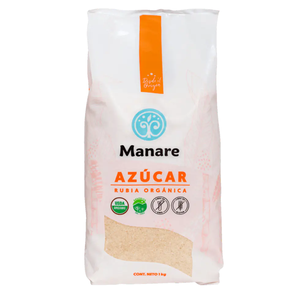Azúcar Rubia orgánica 1 Kg Manare 1