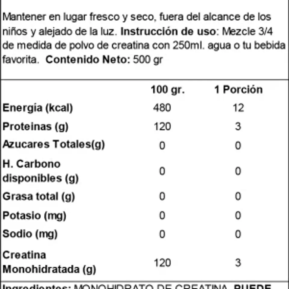 Creatina Monohidratada Ostrovit 500g 3