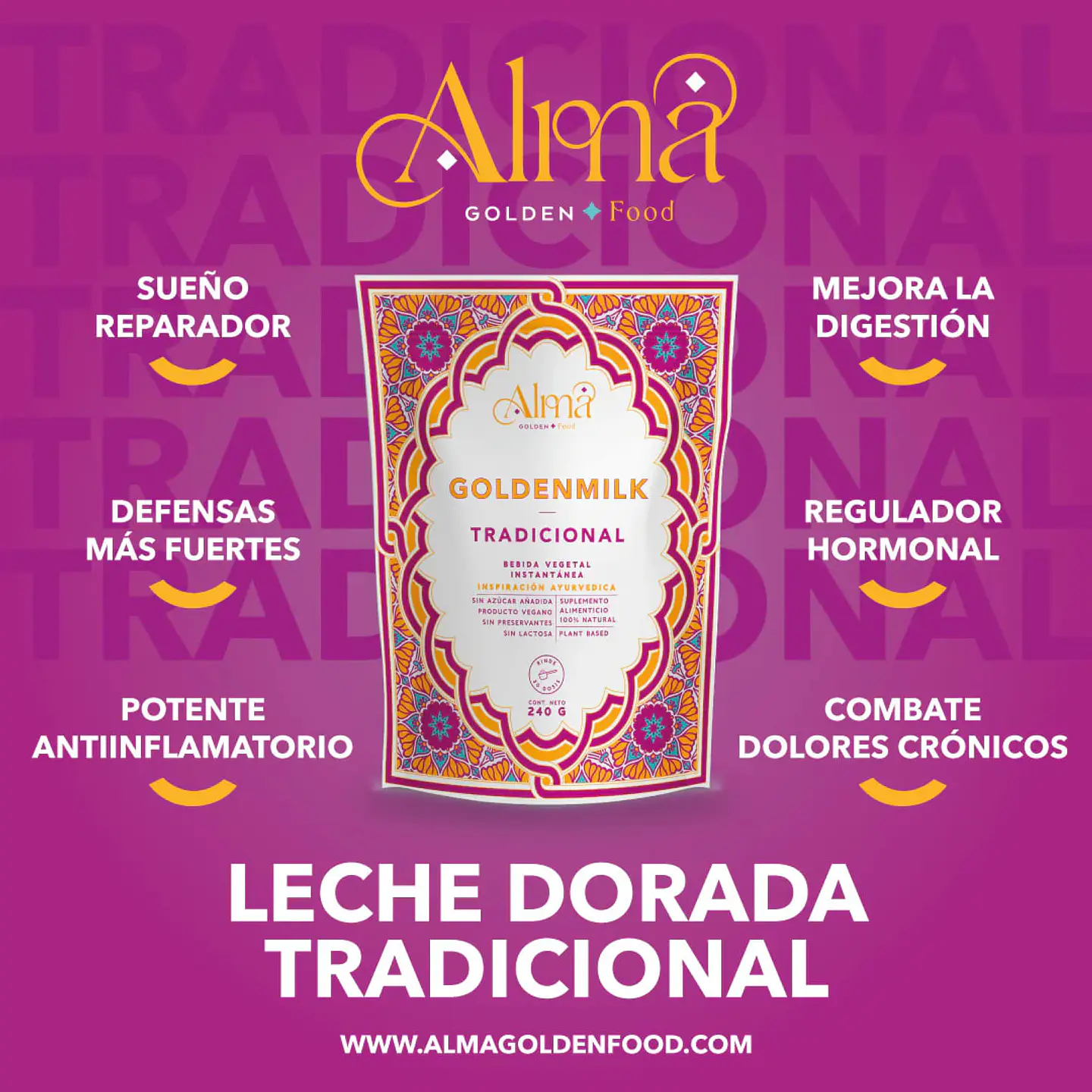 Goldenmilk 240g Leche Dorada Alma Golden Foods 2