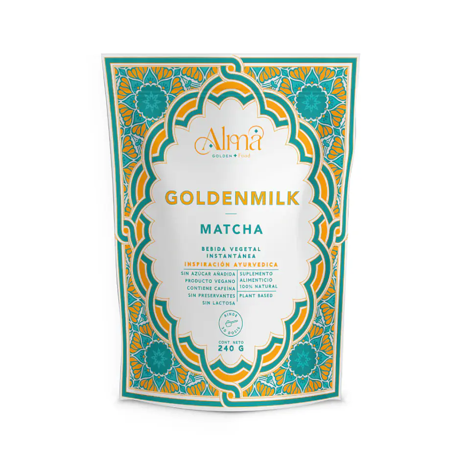 Goldenmilk Matcha 240g Leche Dorada Alma Golden Foods 1