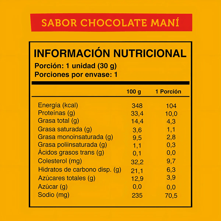 Barrita de Proteina Chocolate Mani Mini 2