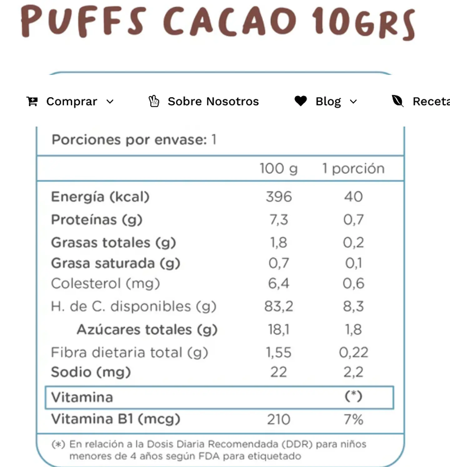 Cereal Puffs Kuna Foods Cacao 10g 4