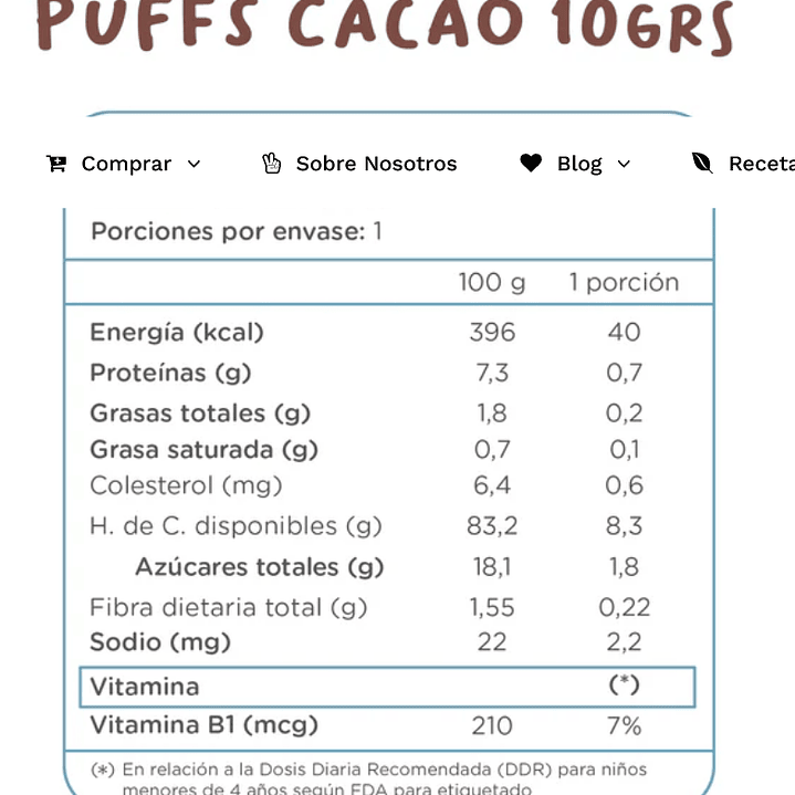 Cereal Puffs Kuna Foods Cacao 10g 4