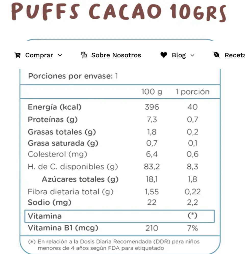 Cereal Puffs Kuna Foods Cacao 10g 4