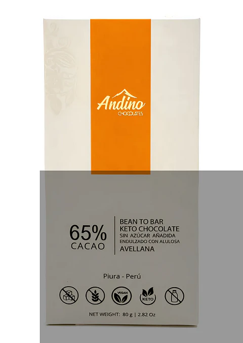 Chocolate Keto Andino 65% 80g