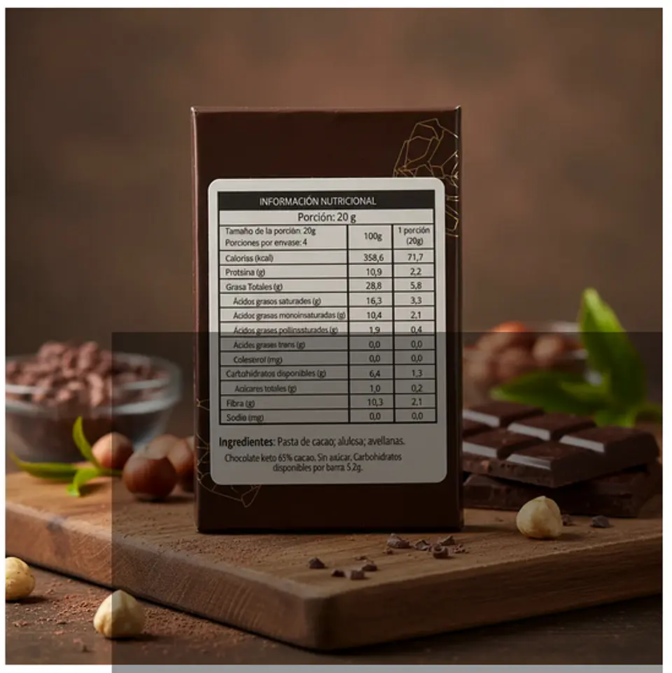 Chocolate Keto Andino 65% 80g 2