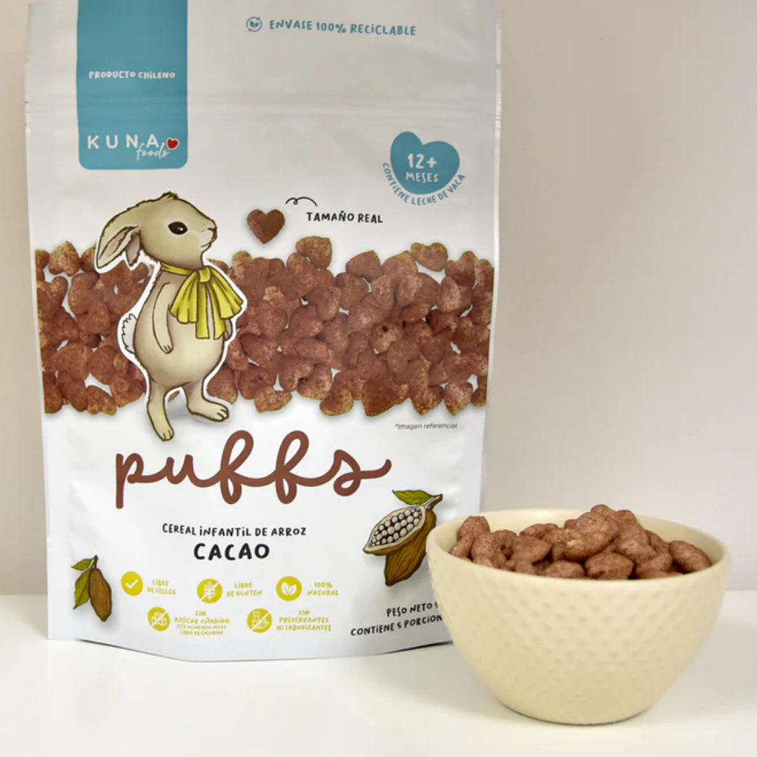 Cereal Puffs Cacao Kuna Foods 50g 1