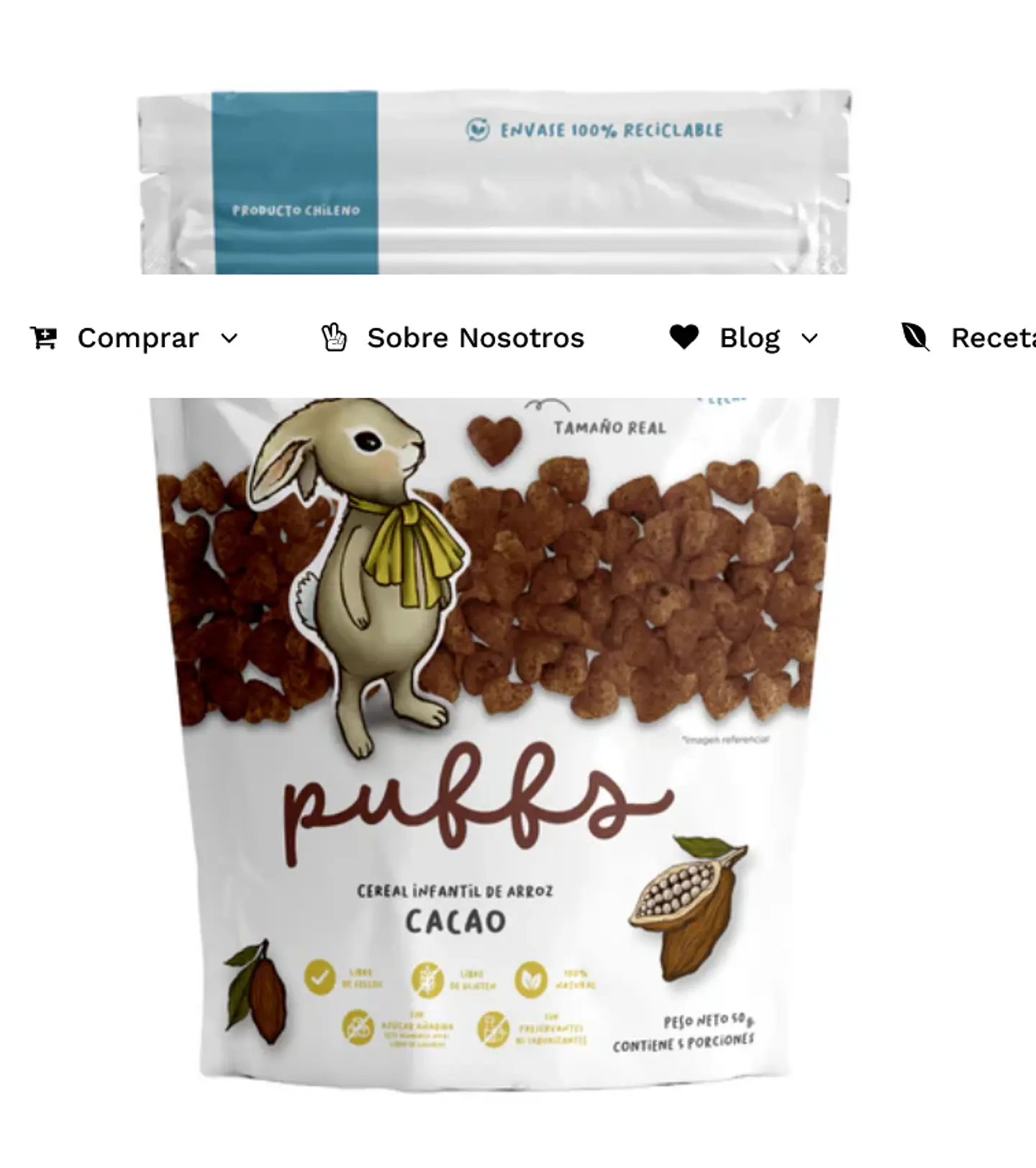 Cereal Puffs Cacao Kuna Foods 50g 3