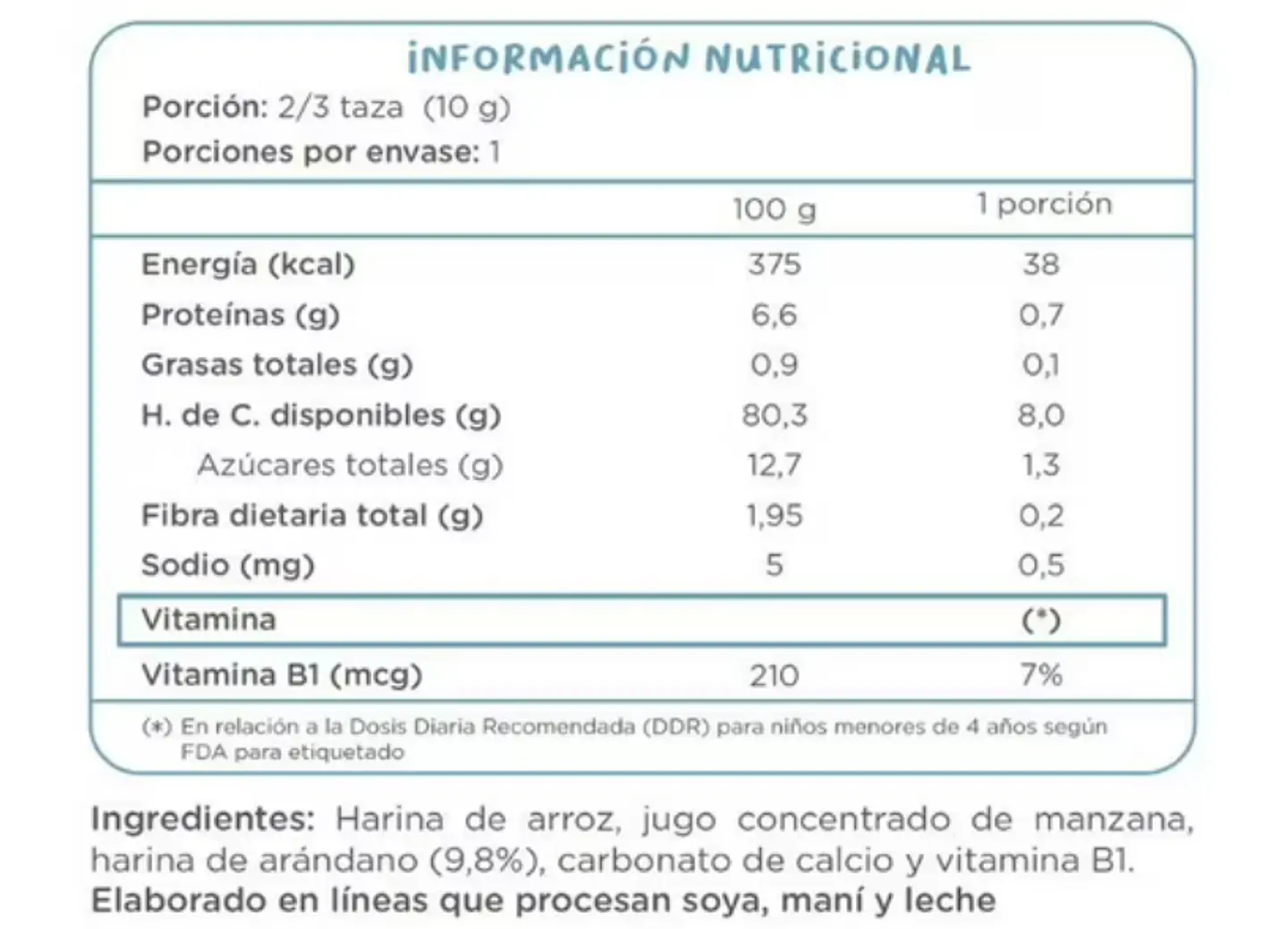 Cereal Puffs Kuna Foods Manzana Arándano 10g 3